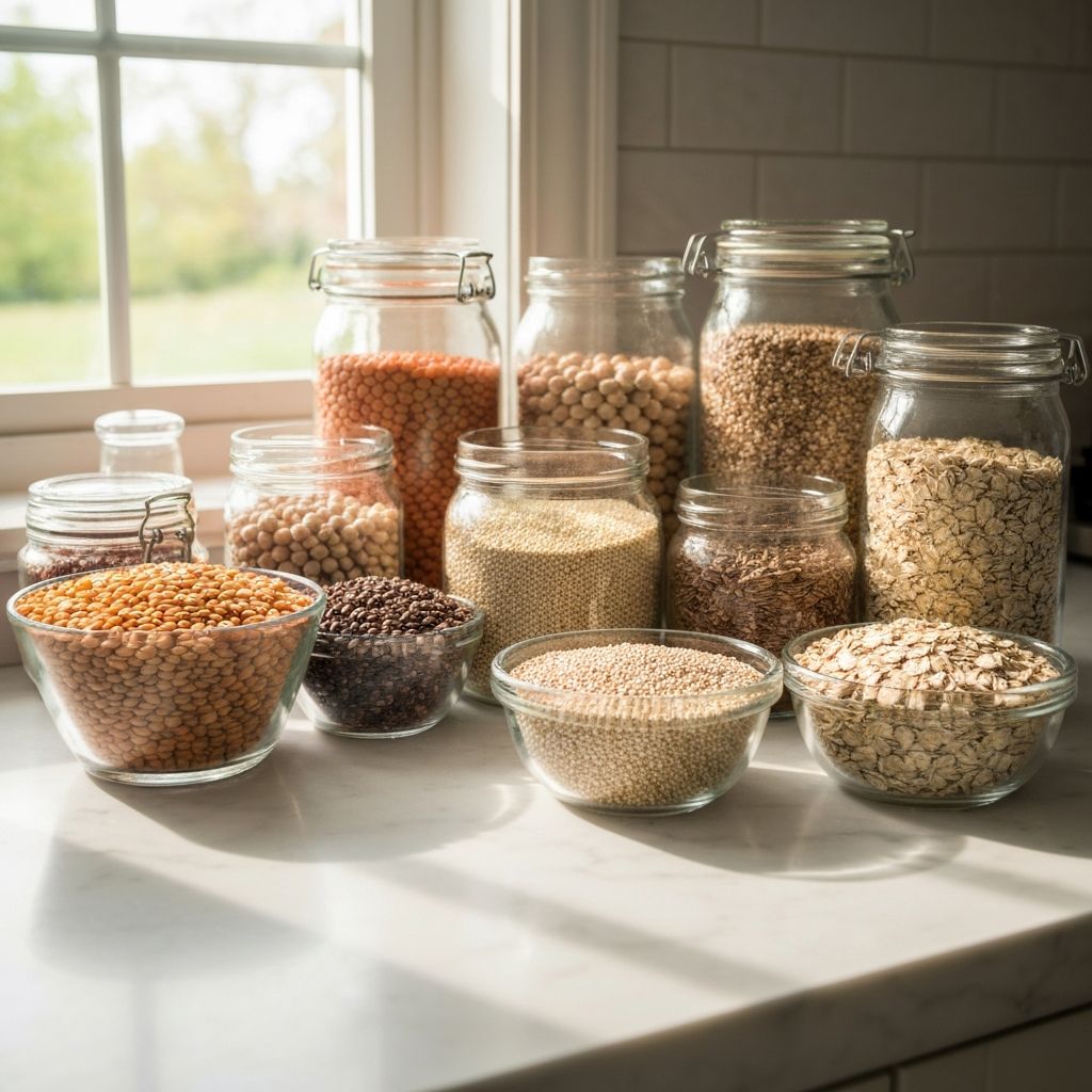 Hülsenfrüchte und Vollkornprodukte